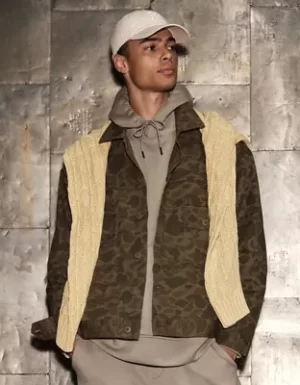 AE Camo Denim Trucker Jacket