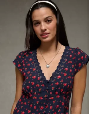 AE Lace Trim Blouse
