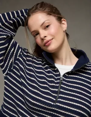 AE Half-Zip Waffle Fleece Sweatshirt