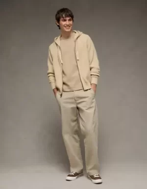 AE Zip-Up Shaker Stitch Sweater Hoodie