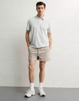 AE 24/7 Club Logo Striped Polo Shirt