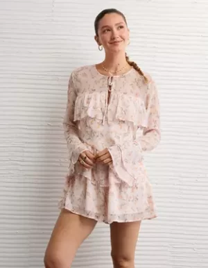 AE Long-Sleeve Ruffle Romper