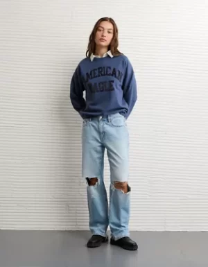 AE Velvet Graphic Crew Neck Sweatshirt