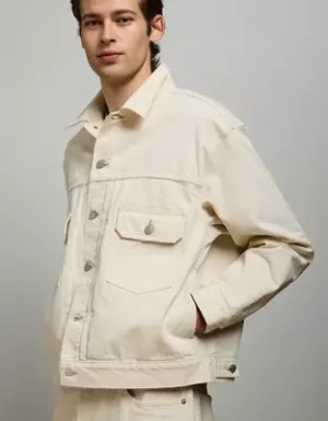 AE77 Premium Slim Fit Denim Trucker Jacket