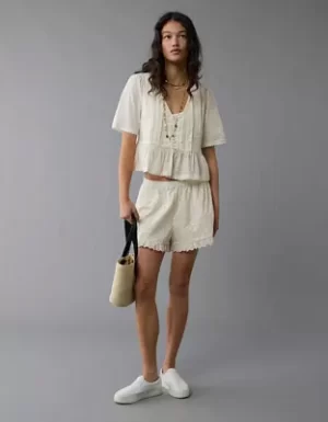 AE High-Waisted Eyelet Ruffle Short