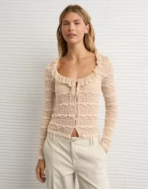 AE Ruffle Neck T-Shirt