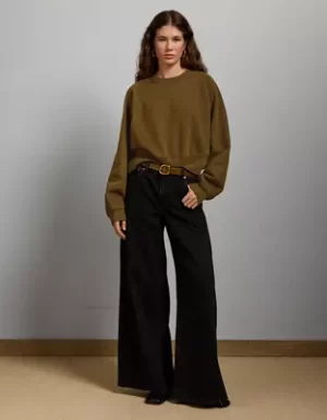 AE77 Premium Cropped Fleece Sweatshirt