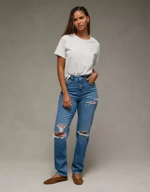 AE Strigid Curvy Ripped Mom Jean