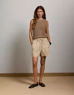 AE77 Premium Pull-On Poplin Short