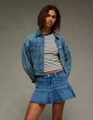 AE High-Waisted Ruffle Mini Skirt